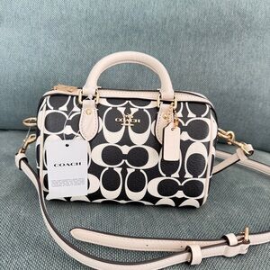 NWT Coach Mini Rowan Crossbody In Signature Canvas CO960